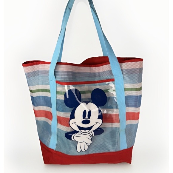 Disney Handbags - Disney Mickey Mouse Mesh Tote Bag Large Summer Beach Pool Bag